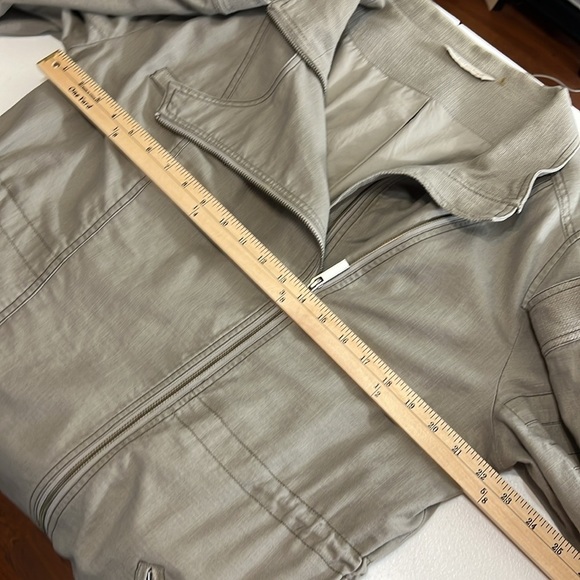 Soft Surroundings Sz Large Linen Cotton blend Utility/Moto Jacket - Picture 4 of 10
